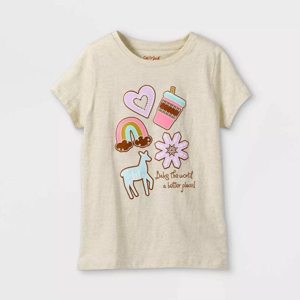Girls Cat & Jack Christmas Tee